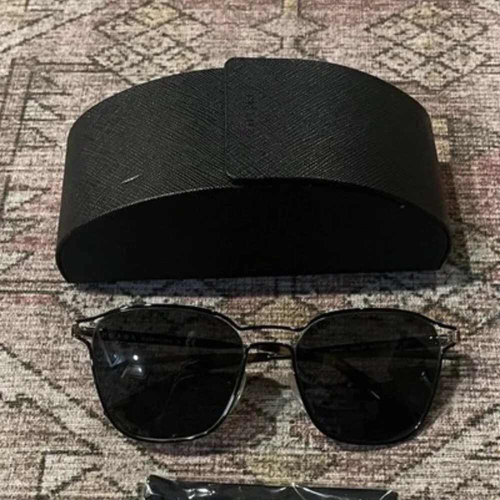 Authentic Prada Sunglasses | Black / Gold - Picture 10 of 11